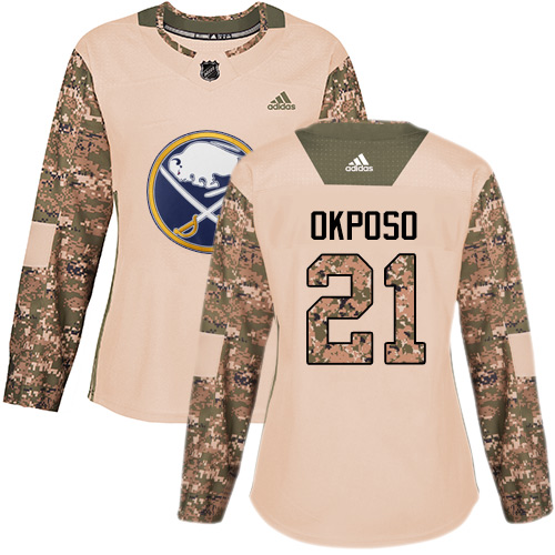 Adidas Sabres #21 Kyle Okposo Camo Authentic Veterans Day Women's Stitched NHL Jersey
